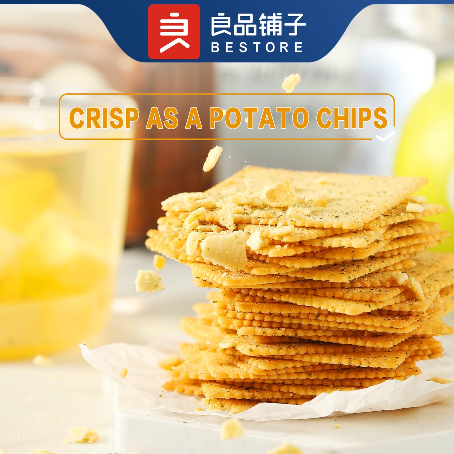 Baked Crispy Thin Potato Crackers 10.7 OZ