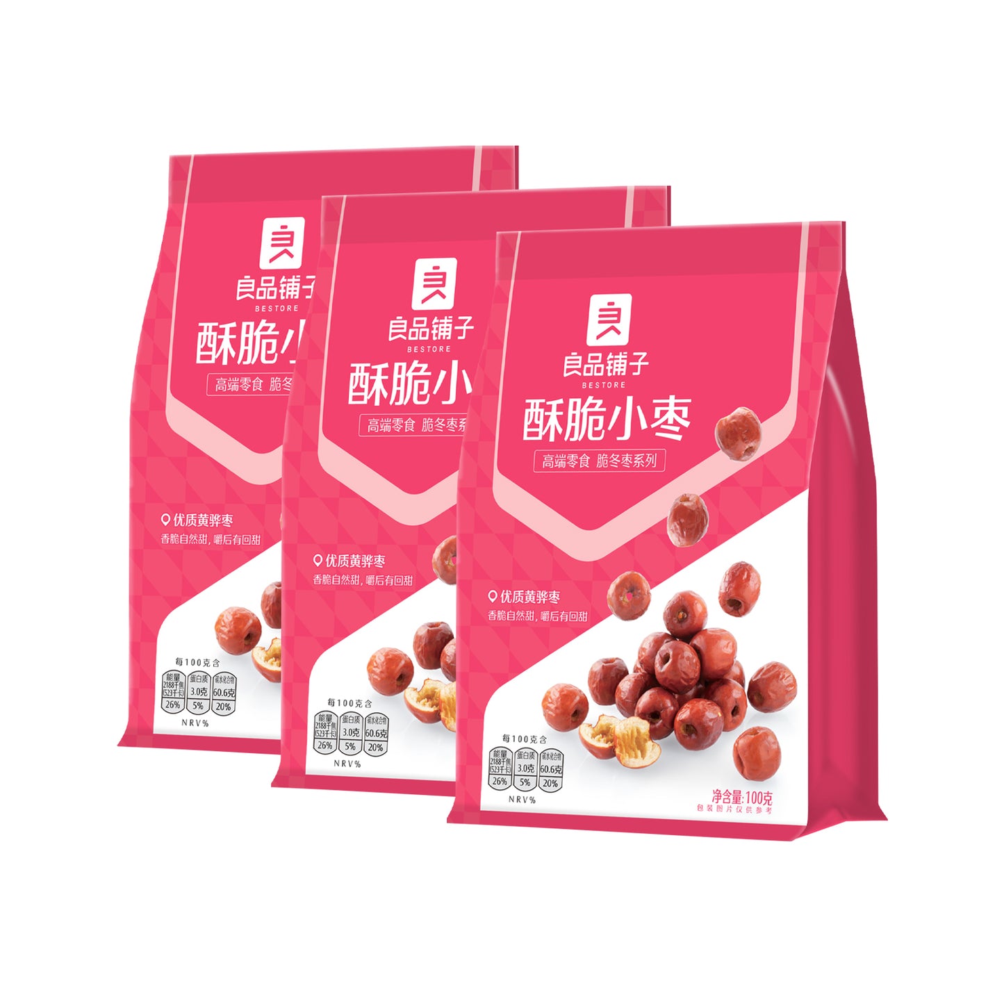 Crispy Jujube Fruit No Add Sugar 3PACK 3.52 oz